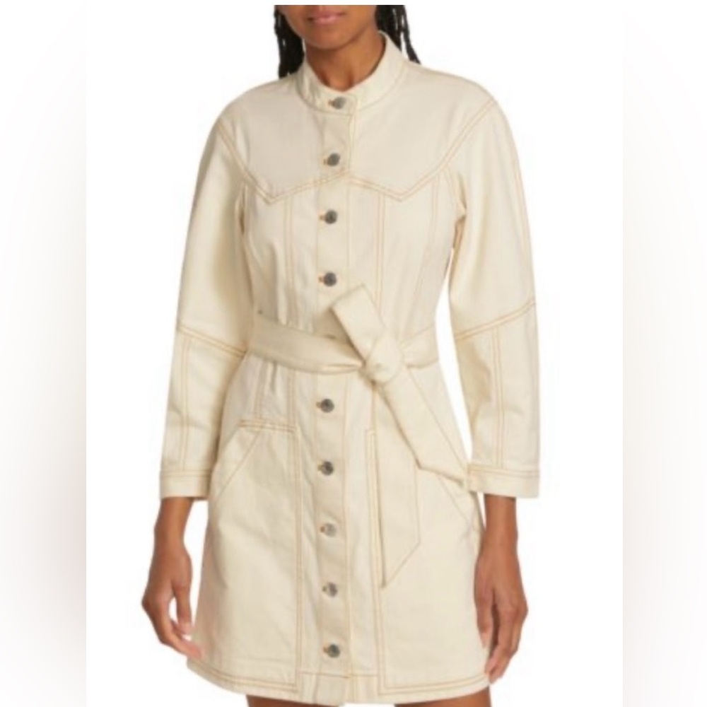 Veronica Beard Cream Mini Dress